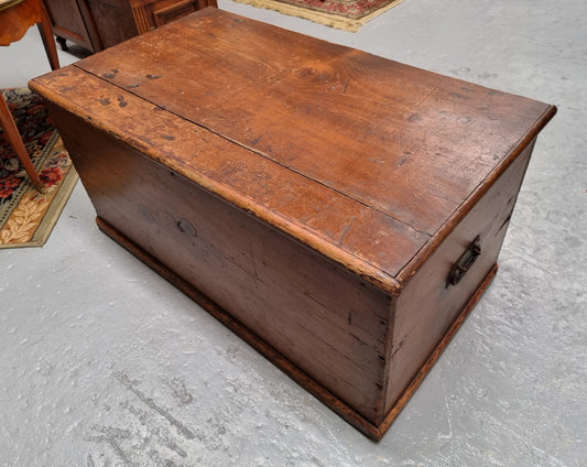 Late Victorian Pine Blanket Box Trunk