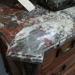 A Fabulous Continental 19th Century Walnut Three Drawer Commode