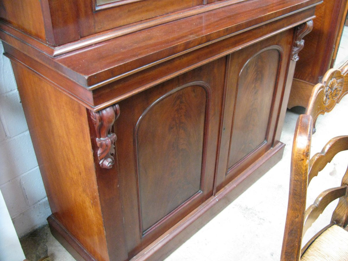 Victorian Flame Mahogany Bookcase