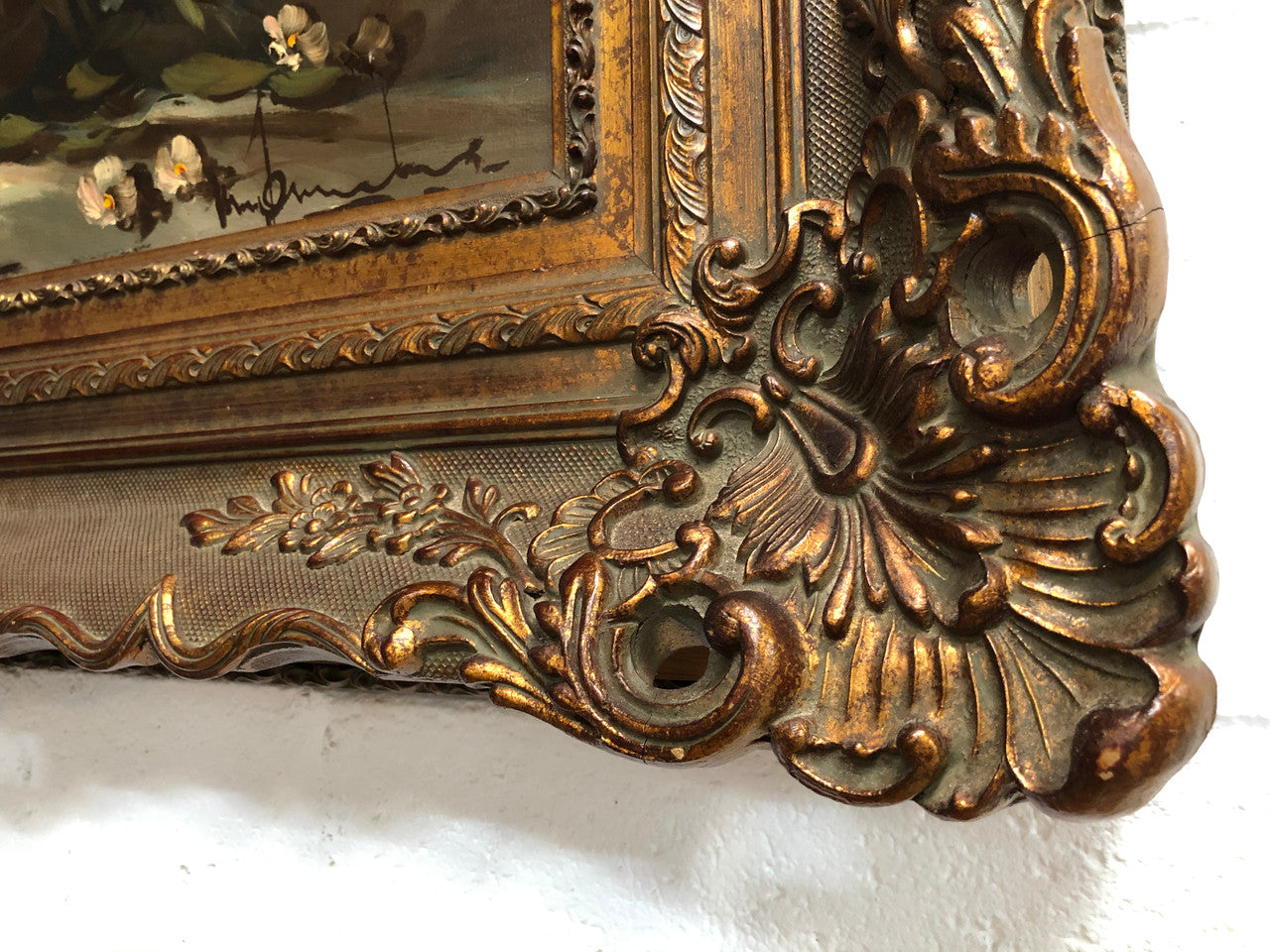 Beautiful French Framed Floral Oil On Canvas | Antique & Vintage | Moonee Ponds Antiques | Australia Wide Delivery
