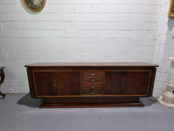 Amazing French Walnut Art deco Four Door Buffet | Antique & Vintage | Moonee Ponds Antiques | Australia Wide Delivery