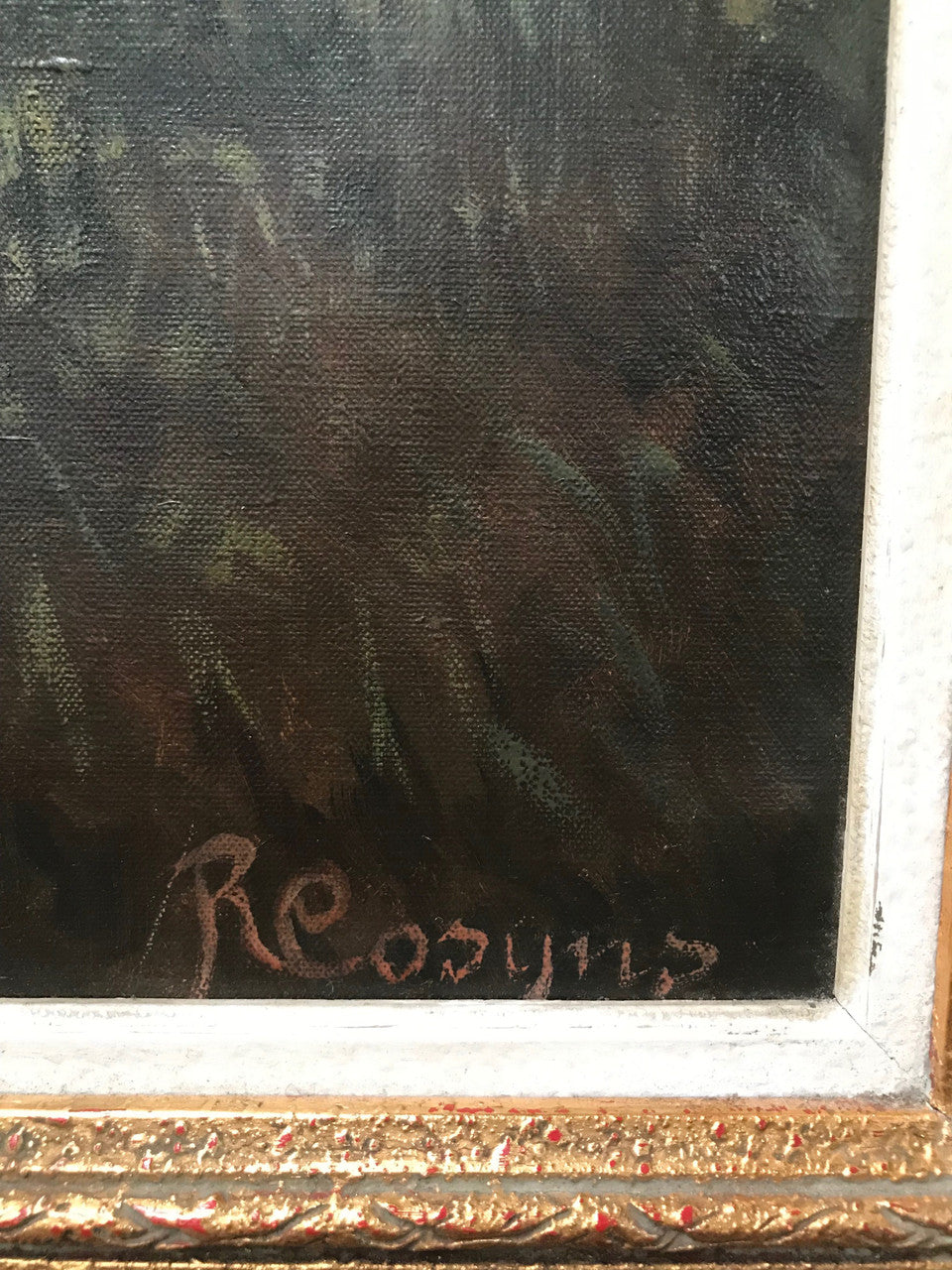 Beautiful Large French Oil Painting