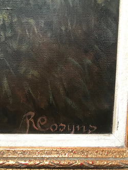 Beautiful Large French Oil Painting | Antique & Vintage | Moonee Ponds Antiques | Australia Wide Delivery