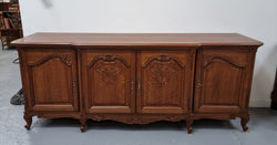 Beautifully Carved French Oak Four Door Sideboard | Antique & Vintage | Moonee Ponds Antiques | Australia Wide Delivery