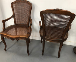 Beautiful Pair Of French Walnut Cane Chairs | Antique & Vintage | Moonee Ponds Antiques | Australia Wide Delivery