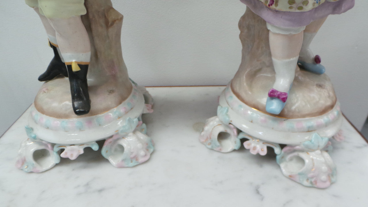 Beautiful Pair Of Large Sitzendorf Figurines | Antique & Vintage | Moonee Ponds Antiques | Australia Wide Delivery