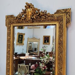 French 19th Century Gilt Over Mantle Mirror with Beveled Glass | Antique & Vintage | Moonee Ponds Antiques | Australia Wide Delivery