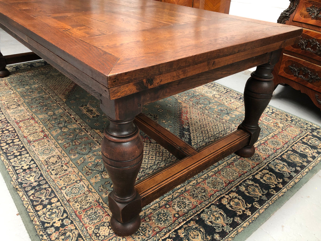 Amazing Antique French 19th Century Oak Parquetry Top Extension Table | Antique & Vintage | Moonee Ponds Antiques | Australia Wide Delivery