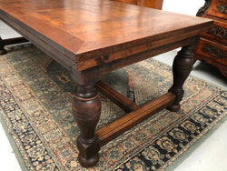 Amazing Antique French 19th Century Oak Parquetry Top Extension Table | Antique & Vintage | Moonee Ponds Antiques | Australia Wide Delivery
