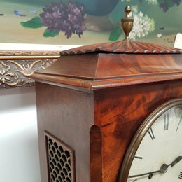 Georgian Flame Mahogany Bracket Clock
