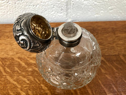 Edwardian Crystal & Silver Top Scent Bottle | Antique & Vintage | Moonee Ponds Antiques | Australia Wide Delivery