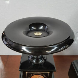 French Black Marble Three Piece Clock Set