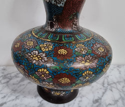 Pair of Early 19th Century Cloisonné Vases | Antique & Vintage | Moonee Ponds Antiques | Australia Wide Delivery