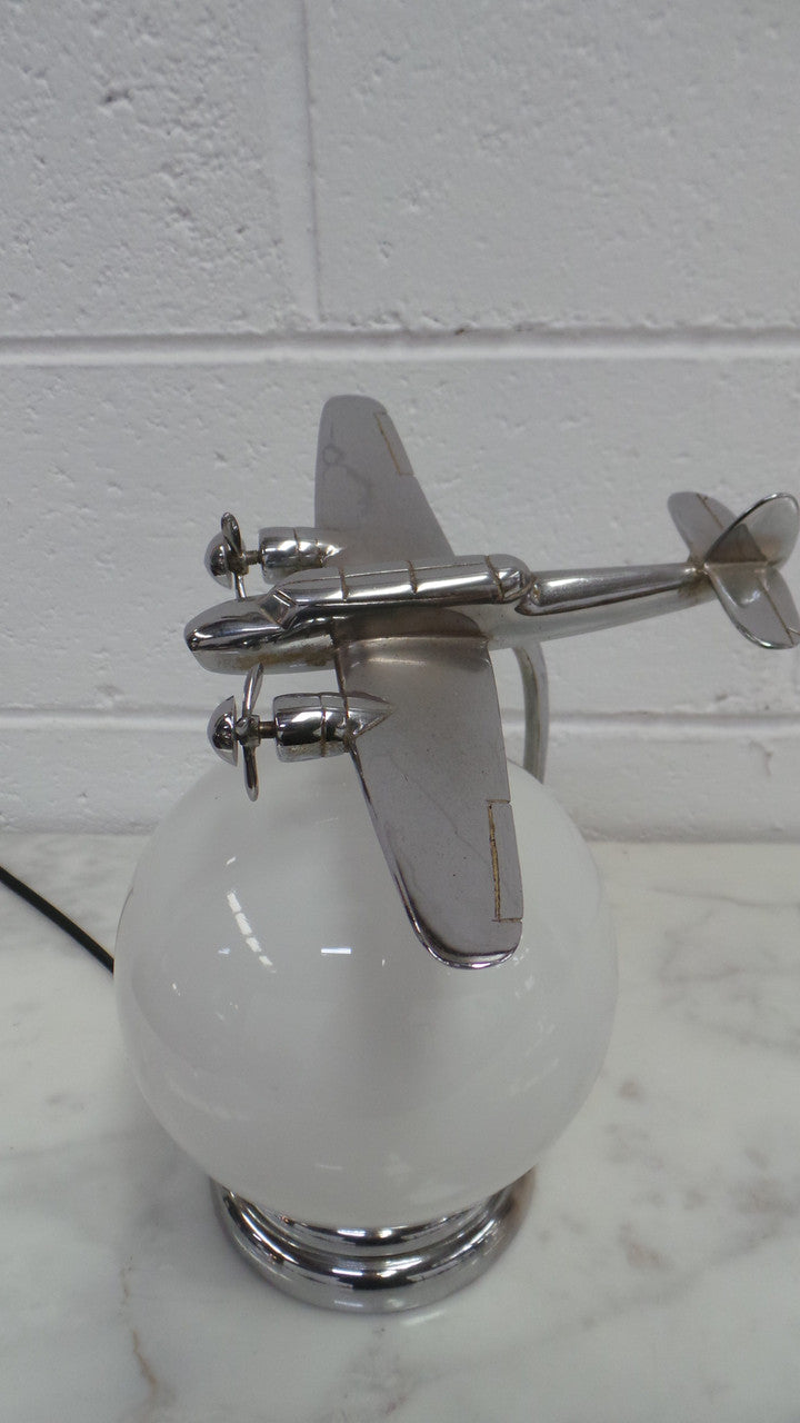 Rare Art Deco Aeroplane Lamp