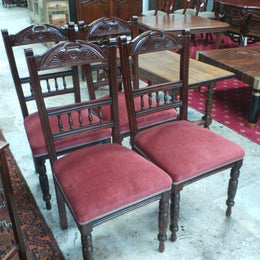 Lovely Set Of Four Upholstered Dining Chairs