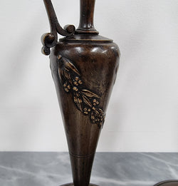 Beautiful Pair Of Art Nouveau French Bronze Candlesticks | Antique & Vintage | Moonee Ponds Antiques | Australia Wide Delivery