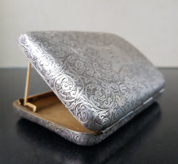 Victorian Birmingham Silver Cigar Case Superb Engraving | Antique & Vintage | Moonee Ponds Antiques | Australia Wide Delivery