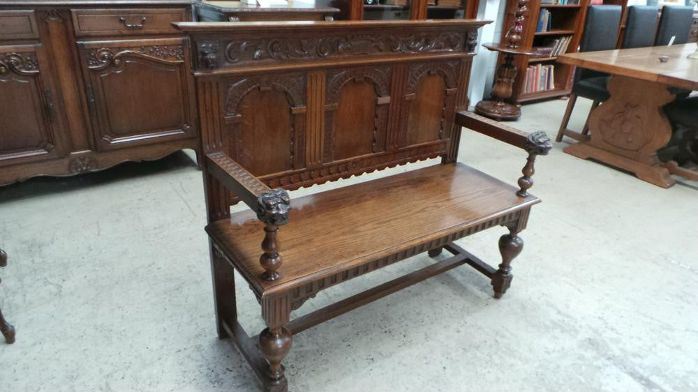 French Gothic Hall Seat | Antique & Vintage | Moonee Ponds Antiques | Australia Wide Delivery