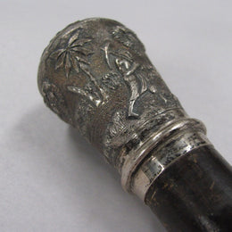 Antique Victorian Silver Walking Stick
