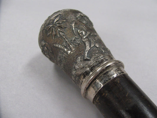 Antique Victorian Silver Walking Stick