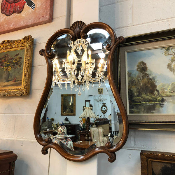 Lovely french oak wall mirror