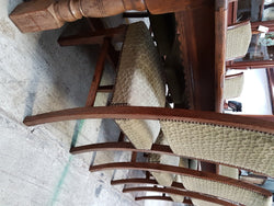 Set Of Six Upholstered Dining Chairs And Two Matching Carvers | Antique & Vintage | Moonee Ponds Antiques | Australia Wide Delivery