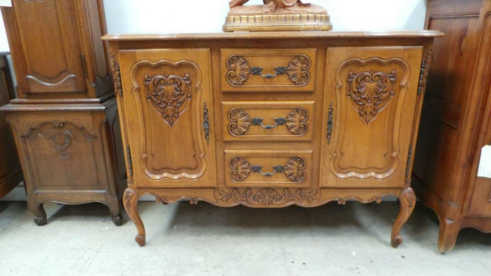 Beautiful Carved French Oak Sideboard