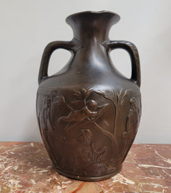 French 19th Century Authentic Stunning Quality Bronze Replica of the Famous Portland Cameo Glass Vase | Antique & Vintage | Moonee Ponds Antiques | Australia Wide Delivery