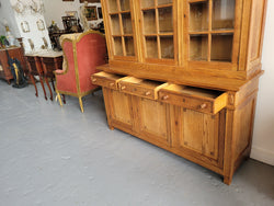Edwardian Oak Dwarf Bookcase With Six Cupboards & Three Drawers | Antique & Vintage | Moonee Ponds Antiques | Australia Wide Delivery