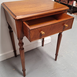 Single Mahogany One Drawer Bedside
