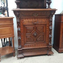 French Gothic Hall Cabinet