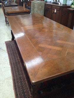 French Provincial Style Parquetry Top Dining Table | Antique & Vintage | Moonee Ponds Antiques | Australia Wide Delivery