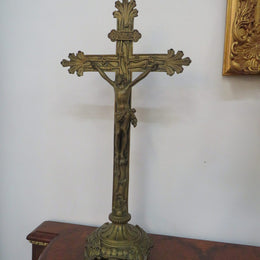 Antique French Bronze Crucifix