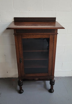 A Compact Oak Tudor Style Display Cabinet | Antique & Vintage | Moonee Ponds Antiques | Australia Wide Delivery
