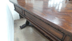 French Oak Desk With A Parquetry Top | Antique & Vintage | Moonee Ponds Antiques | Australia Wide Delivery