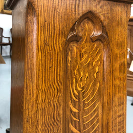 Lovely Antique Faux Oak Pedestal