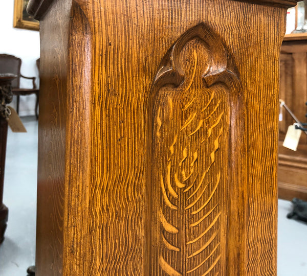 Lovely Antique Faux Oak Pedestal