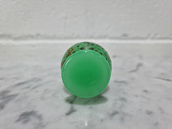 Rare French 19th Century Green Opaline Glass Scent Bottle | Antique & Vintage | Moonee Ponds Antiques | Australia Wide Delivery