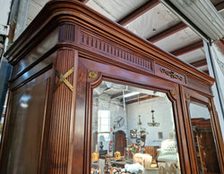 French Louis XVI Style Mirrored Two Door Armoire Wardrobe | Antique & Vintage | Moonee Ponds Antiques | Australia Wide Delivery