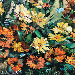 Beautifully framed floral oil on canvas