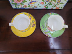 Contemporary “Aynsley Regal Pembroke” Boxed Set of Four English Bone China Cup & Saucer | Antique & Vintage | Moonee Ponds Antiques | Australia Wide Delivery