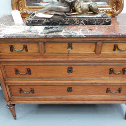 A Fabulous Continental 19th Century Walnut Three Drawer Commode