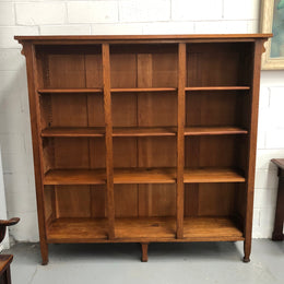 French Style Oak Open Bookcase