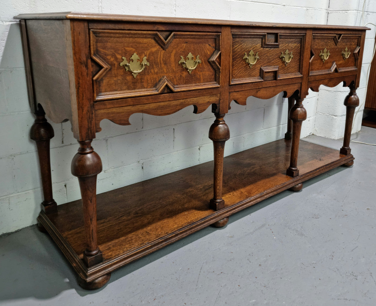 Fabulous Antique Oak Tudor Style Kitchen Dresser | Antique & Vintage | Moonee Ponds Antiques | Australia Wide Delivery