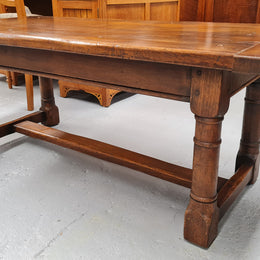 French Oak Refectory style coffee table. Amazing patina and is in good original detailed condition.