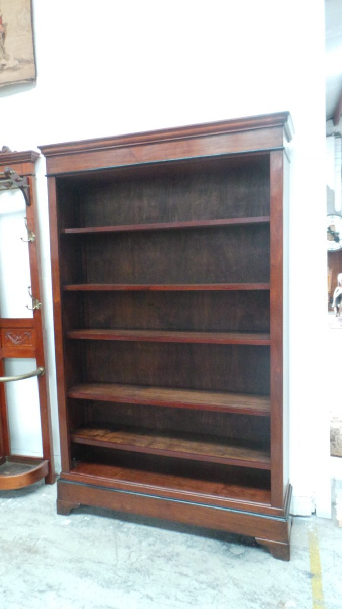 An Antique Mahogany Open Shelf Bookcase