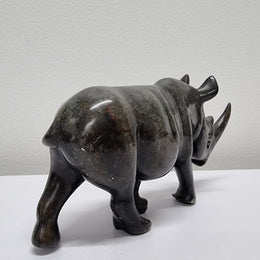 Vintage African Hand Carved Stone Rhino Sculpture