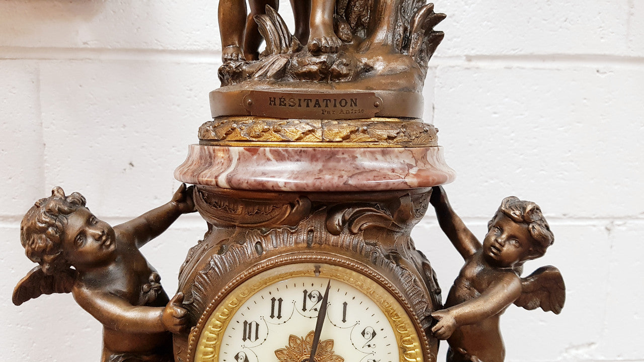 Three Piece French Garniture Clock Set