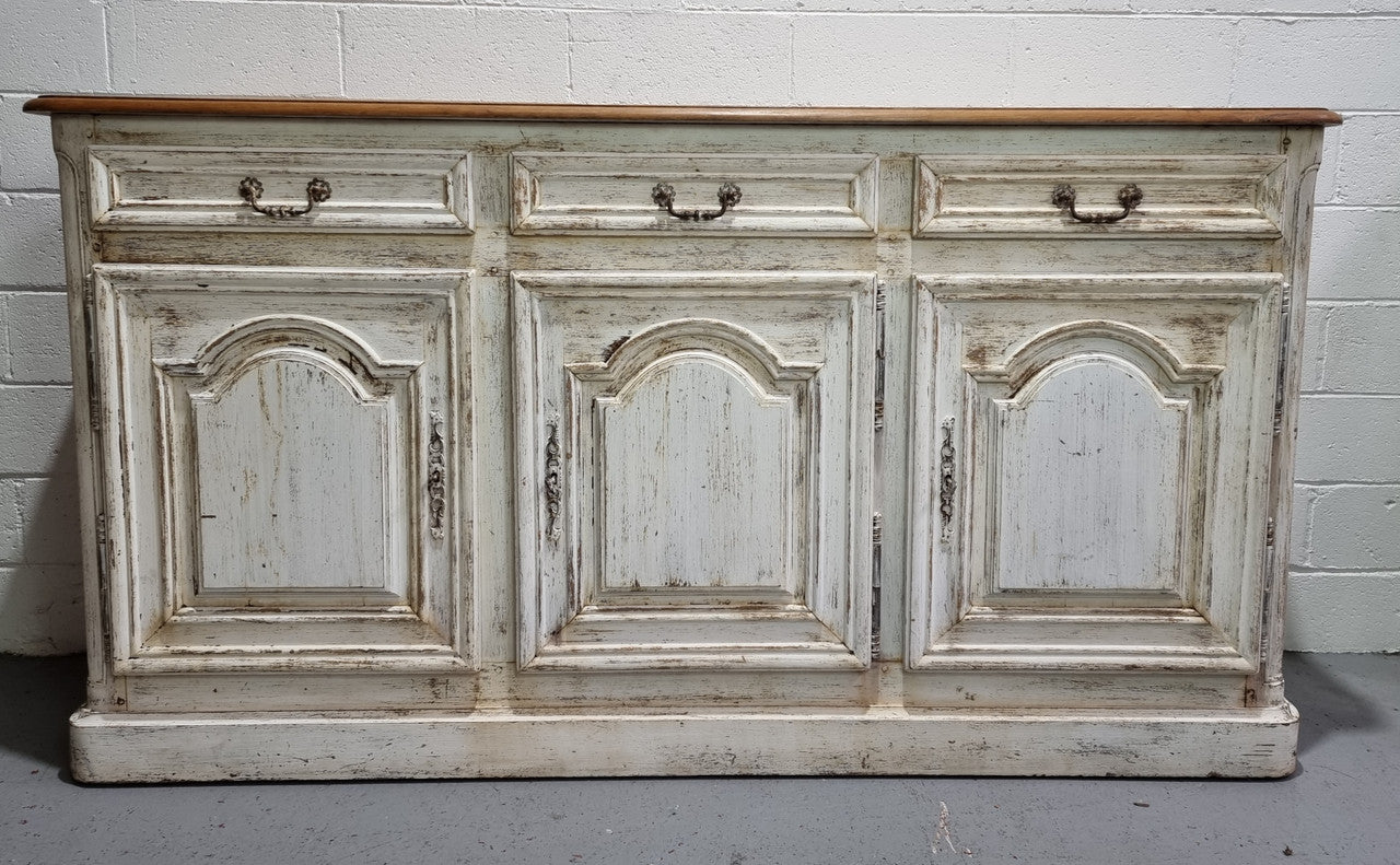 19th Century French Painted Three Door Oak Buffet | Antique & Vintage | Moonee Ponds Antiques | Australia Wide Delivery