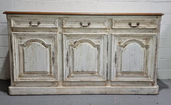 19th Century French Painted Three Door Oak Buffet | Antique & Vintage | Moonee Ponds Antiques | Australia Wide Delivery